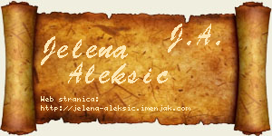 Jelena Aleksić vizit kartica